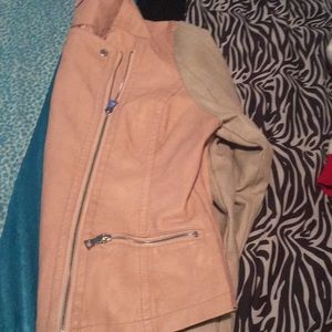 Pink & Tan leather Jacket